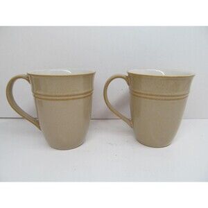 Dansk Sirocco Khaki  4" Cups Mugs Set Of Two Discontinued